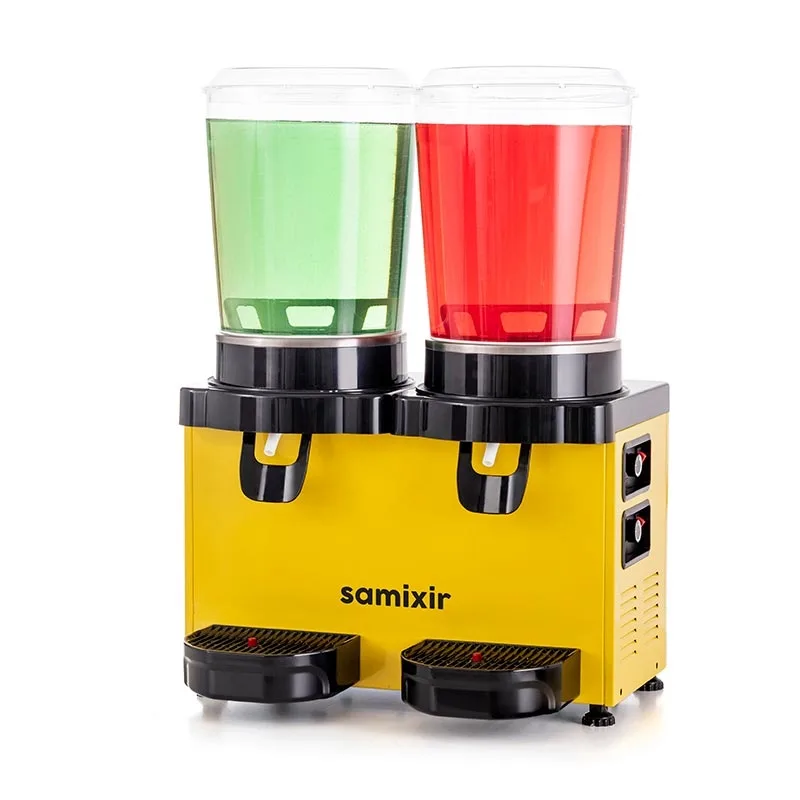 MM20.AY Panaromik Twin Soğuk İçecek Dispenseri, 10 L+10 L, Sarı
