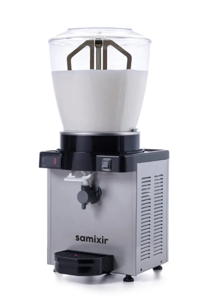 KAM22-DI-Panaromik Dijital Köpüklü Ayran Dispenseri, 22 L, İnox