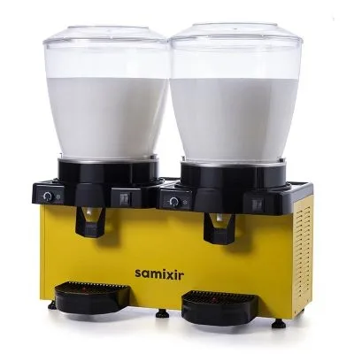 MM44.AY Panaromik Analog Twin Soğuk İçecek Dispenseri,2*22 L.Sarı