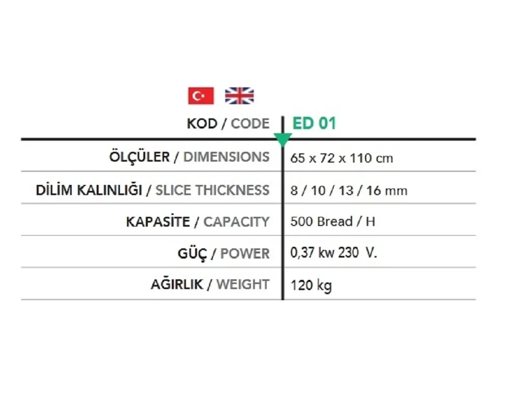 Ekmek Kesme Makinesi - ED-01