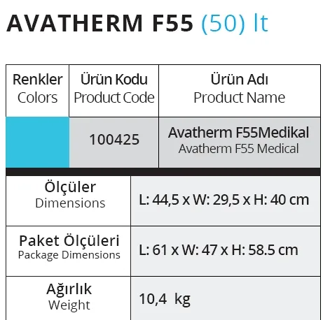 Medikal Termobox, F55 - 50 Lt. - 100425