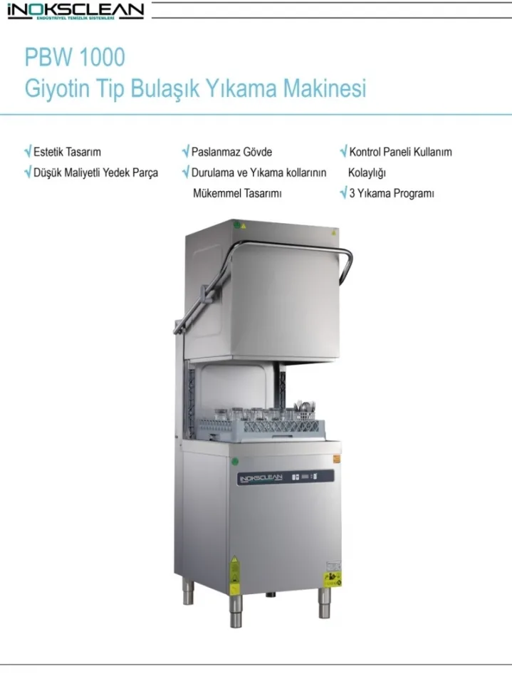 İNOKSCLEAN  1000 Tb. Bulaşık Yıkama Makinesi - PBW-1000