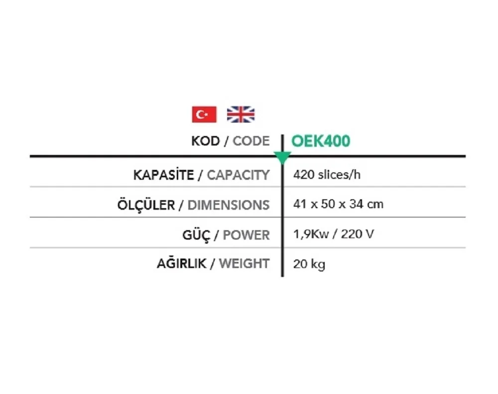 Ekmek Kızartma Makinesi - OEK 400
