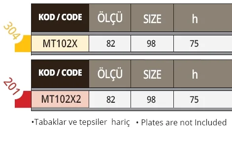Tabak Taşıma Arabası, 400 ad. 304K.  MT102X