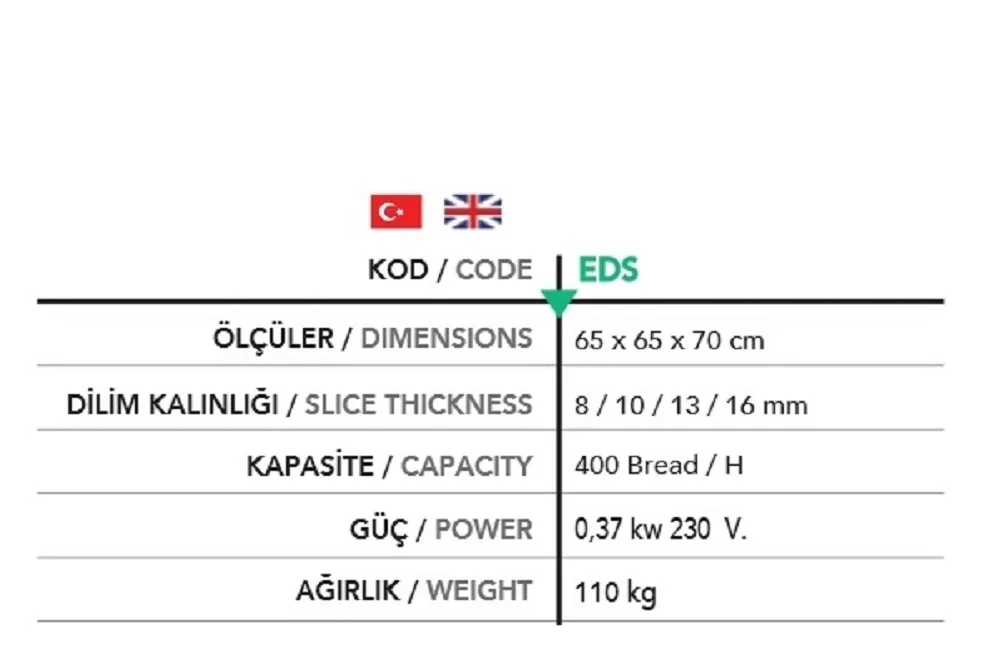 Ekmek Kesme Makinesi - EDS