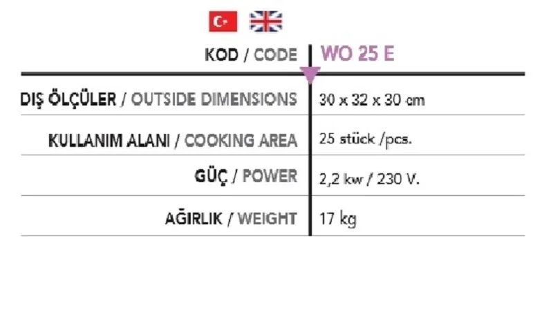 Tekli Waffle Makinesi - WO 25-E