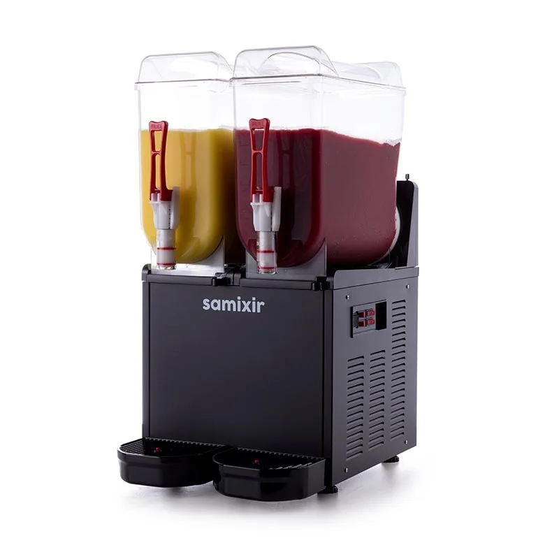 SLUSH 24-B Twin Ice Slush Granita/Soğuk Meyve Suyu Disp. Siyah
