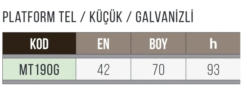 Taşıma Arabası, Tel, Galvaniz Kaplı - 42*70 cm - MT190G