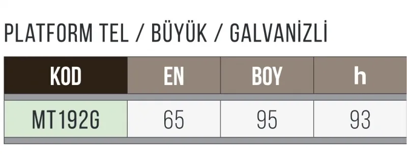 Taşıma Arabası, Tel, Galvaniz Kaplı - 65*95 cm - MT192G