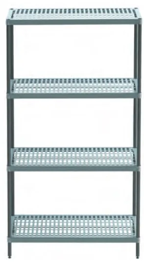 Demonte 4 Katlı Plastik İstif Rafı, 304K. 122*46*183 Cm.