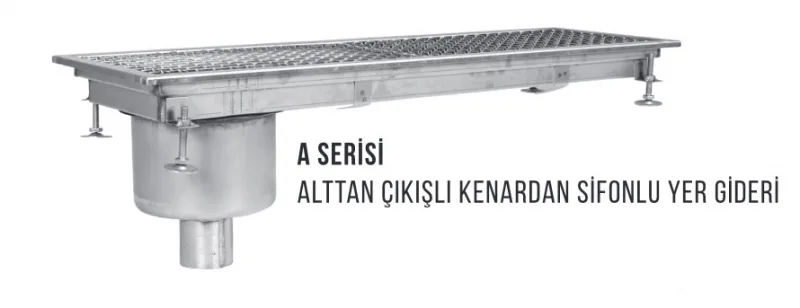 Yer Izgarası, Alttan-Kenardan Ø 70 Çıkışlı - A2/70-300*500