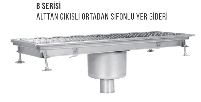 Yer Izgarası, Alttan-Ortadan Ø 70 Çıkışlı-B2/70-300*1850
