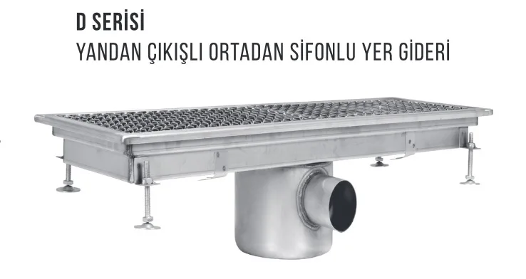 Yer Izgarası, Yandan - Ortadan Ø 70 Çıkışlı-D2/70-300*2100