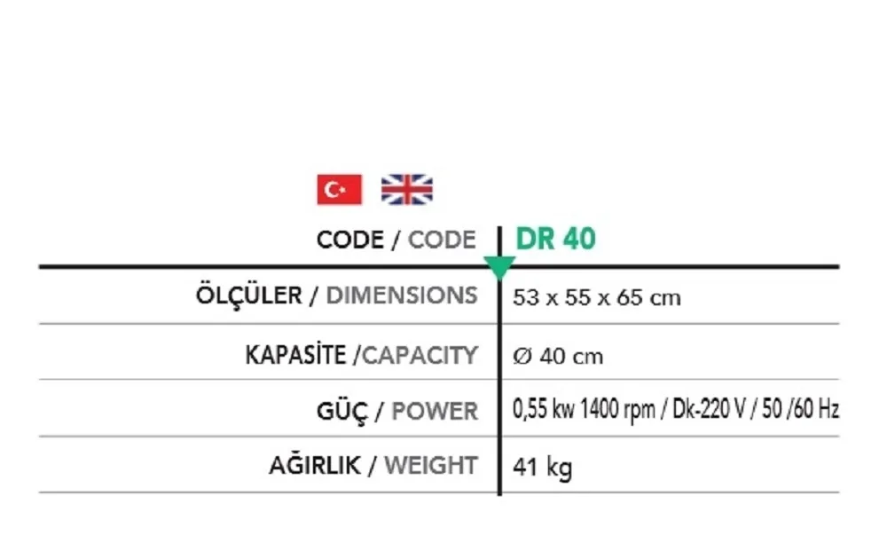 Hamur Açma Makinesi - DR40